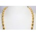 Traditional tribal single string necklace silver wax beads gold plated
